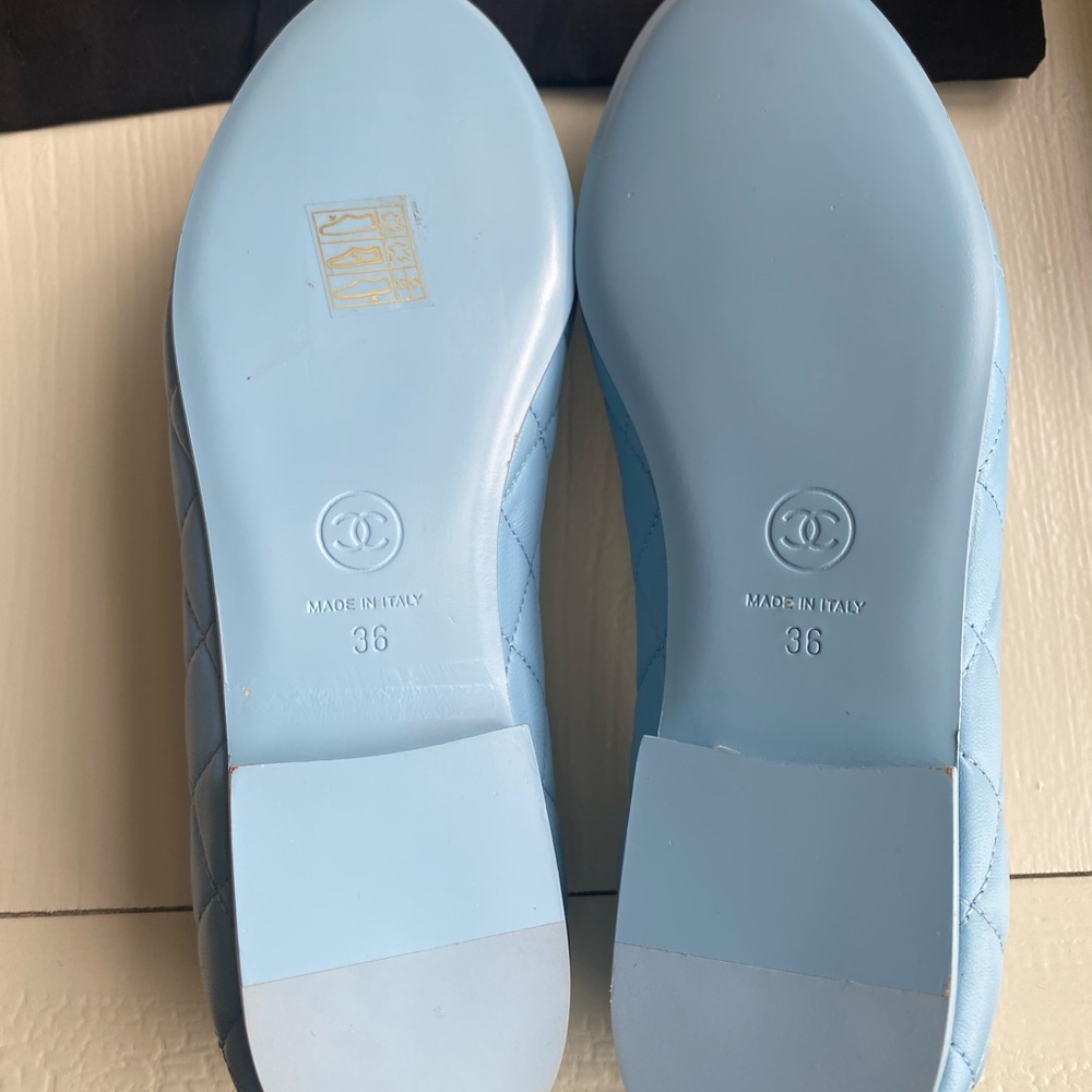 Brand new Chanel baby blue flats - Picture 2 of 6